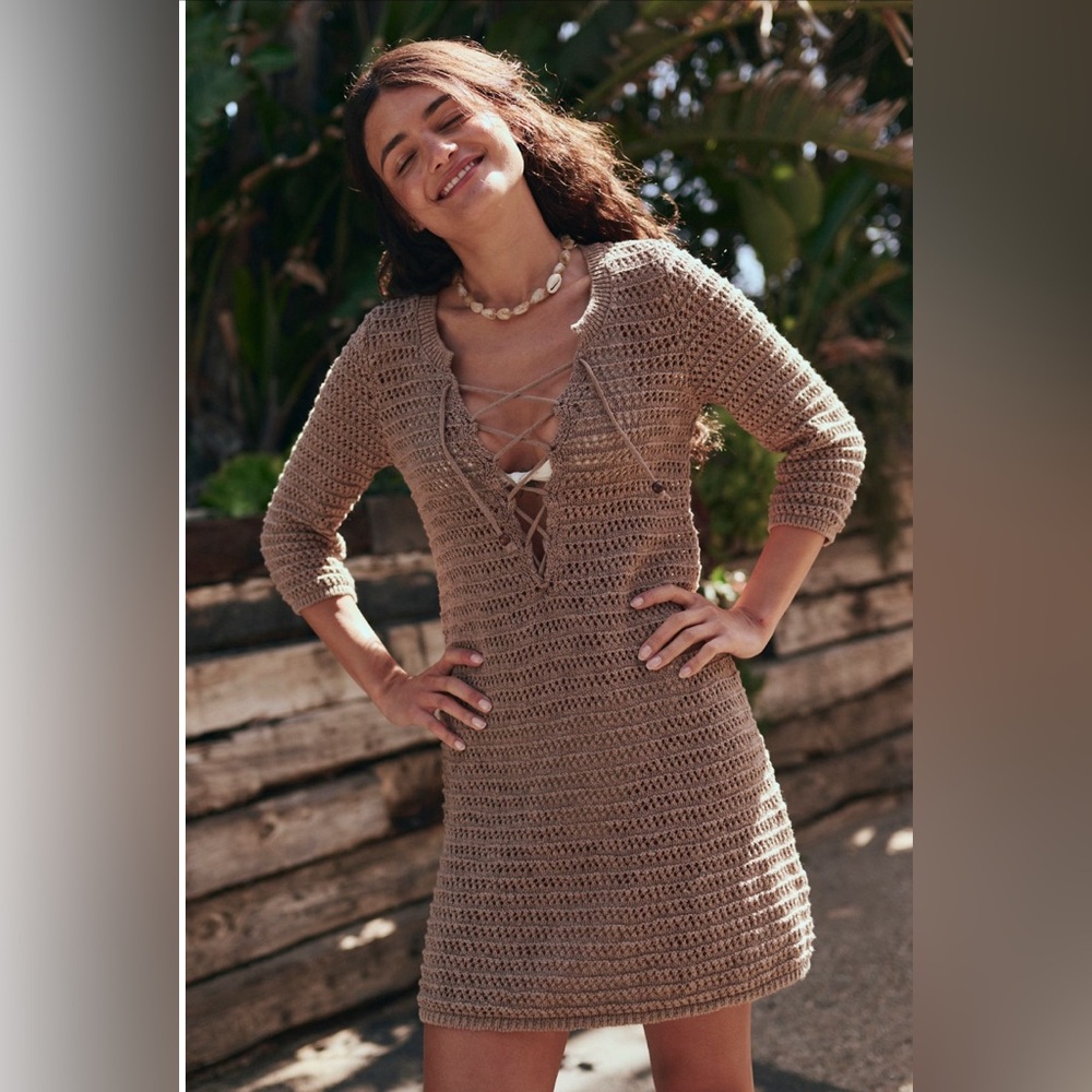 FREE PEOPLE Amalia Sweater Mini DRESS - Picture 4 of 10